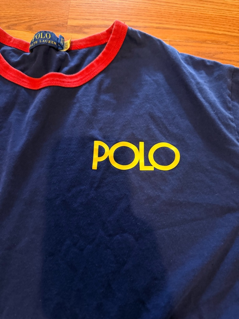 Polo by Ralph Lauren Navy Blue Logo Ringer Tee - Picture 4 of 5